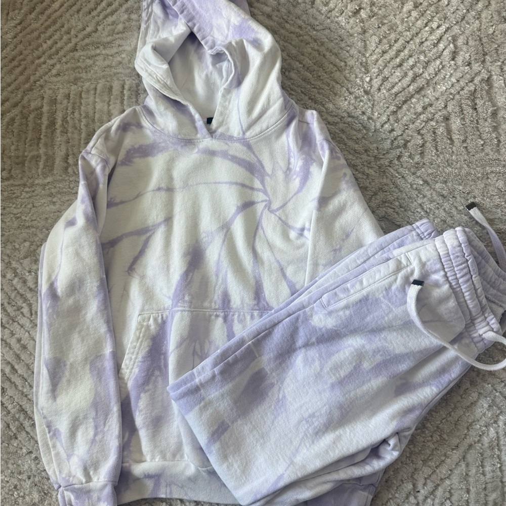 TALENTLESS Lavender and White Hoodie